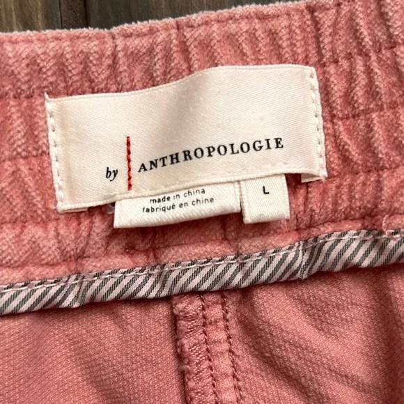 Anthropologie Kalea Trouser Corduroy Joggers in Rose Pink Sz L